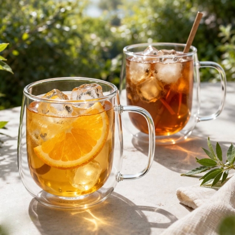 Przejdź do produktu Szklanki kubki termiczne do kawy i herbaty AMBITION MIA 250ml 2szt