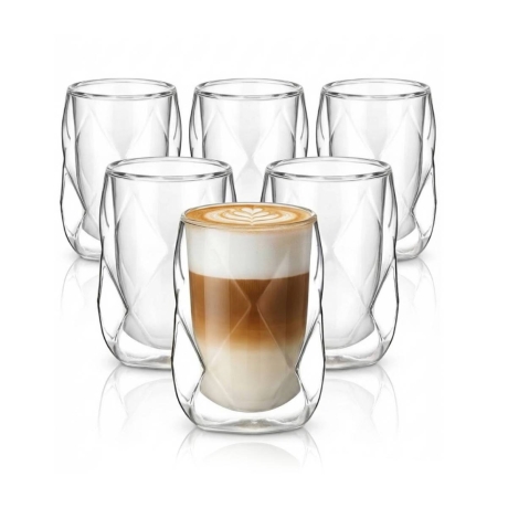 Przejdź do produktu Szklanki termiczne do kawy, latte macchiato, cappuccino 250ml GEO