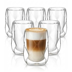 Szklanki termiczne do kawy, latte macchiato, cappuccino 350ml GEO