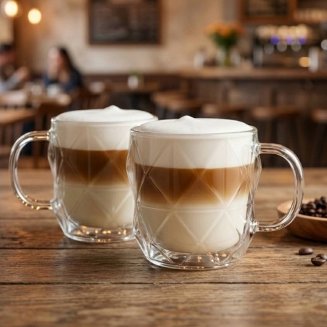 Przejdź do produktu Kubki termiczne do kawy herbaty Vialli Design GEO 330ml 2szt