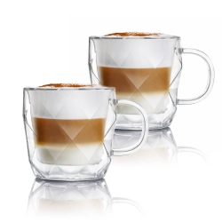 Kubki termiczne do kawy herbaty Vialli Design GEO 330ml 2szt