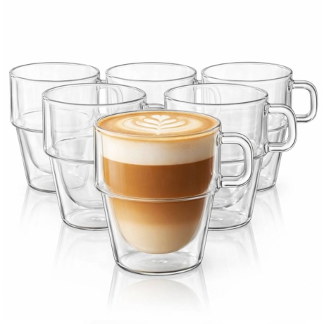 Przejdź do produktu Piętrowane kubki termiczne do kawy latte Vialli Design Senso 350ml 