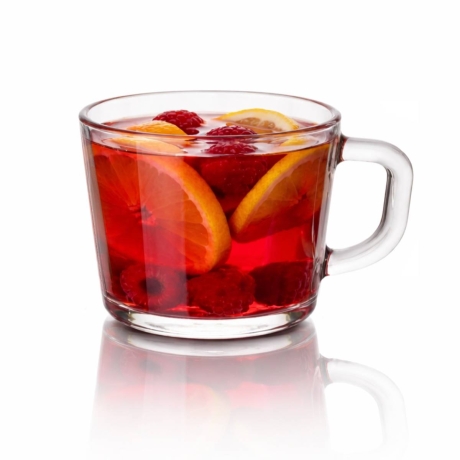 Przejdź do produktu Duży solidny KUBEK szklanka z uchem JUMBO do herbaty kawy TG LENA 475ml 1szt