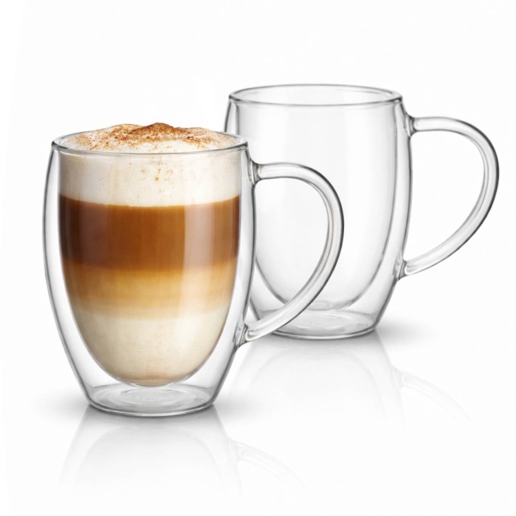 Kubki termiczne z uchem do kawy, herbaty Vialli Design NOA 360ml 2szt