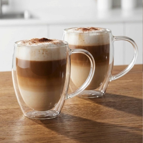 Przejdź do produktu Kubki termiczne z uchem do kawy, herbaty Vialli Design NOA 360ml 2szt