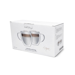 Kubki termiczne z uchem do kawy, herbaty Vialli Design NOA 250ml 2szt