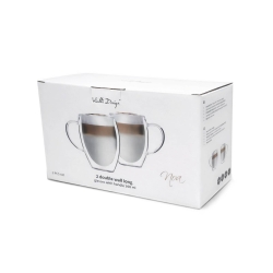 Kubki termiczne z uchem do kawy, herbaty Vialli Design NOA 360ml 2szt