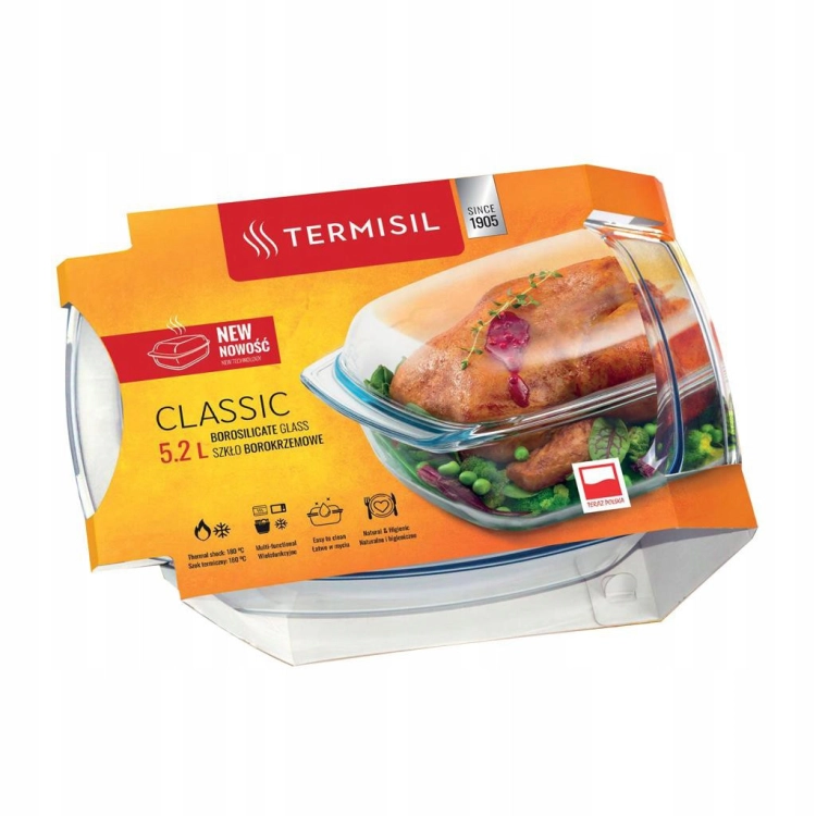 Szklane naczynie żaroodporne do zapiekania Termisil 5,2L