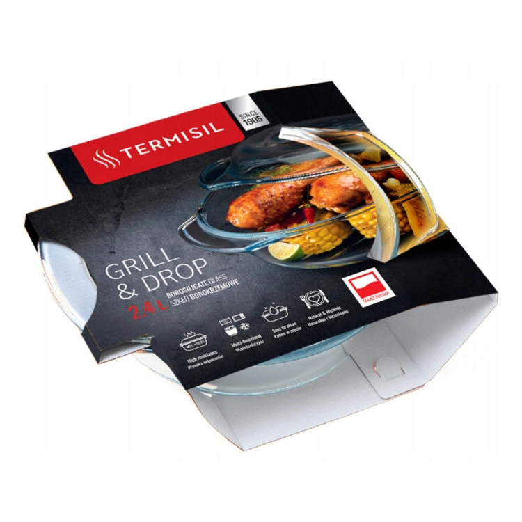 Szklane naczynie żaroodporne do zapiekania Termisil 2,4L