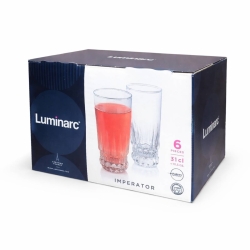 Wysokie szklanki long drink Luminarc Imperator 330 ml
