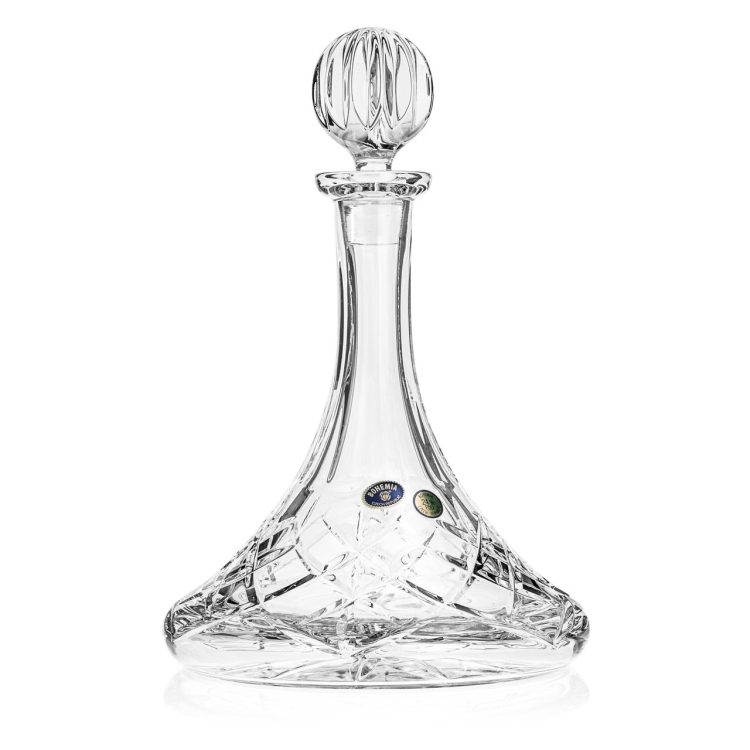 Ekskluzywna KRYSZTAŁOWA karafka do wina BOHEMIA Brixton 850ml