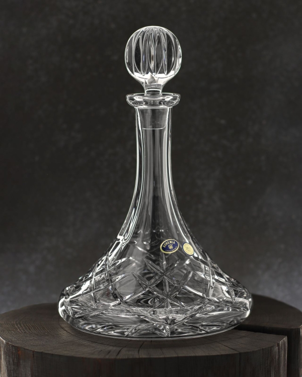 Ekskluzywna KRYSZTAŁOWA karafka do wina BOHEMIA Brixton 850ml