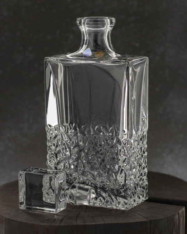 Ekskluzywna KRYSZTAŁOWA karafka do whisky Bohemia NICOLETTE 1000ml