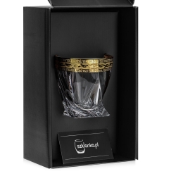 Ekskluzywna szklanka do whisky ZŁOTY ORNAMENT 340 ml | 1 szt. w pudełku Szklanka.pl