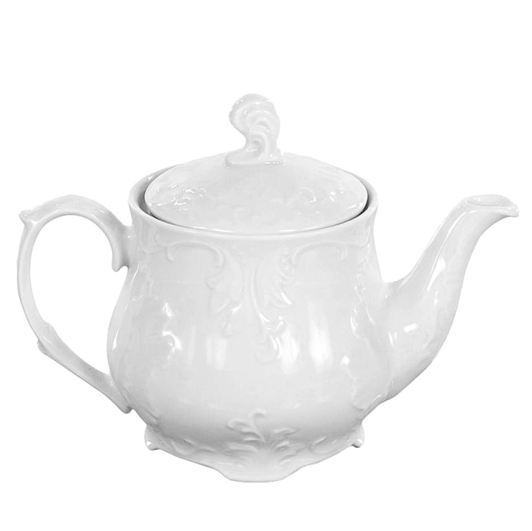 Czajnik ĆMIELÓW Rococo 1100ml Biała Porcelana
