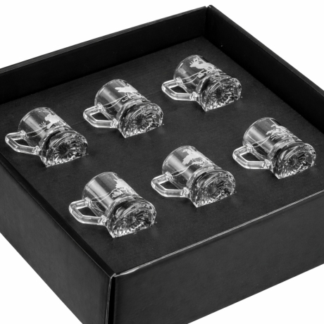 Przejdź do produktu Kieliszki do wódki "Myśliwskie" (Kufelki) 25 ml 6 szt. w pudełku Szklanka.pl