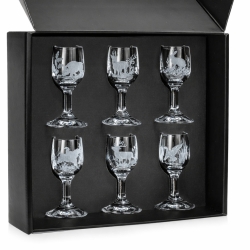Kieliszki do wódki Myśliwskie (3729-Gema) 35 ml 6 szt. w pudełku szklanka.pl