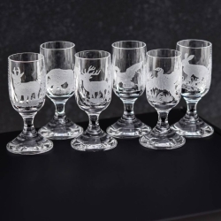 Kieliszki do wódki Myśliwskie 20 ml 6 szt. w pudełku szklanka.pl