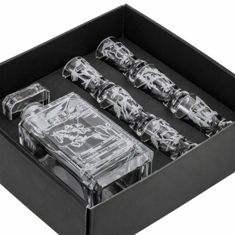 Przejdź do produktu KONIE komplet do wódki / likieru 6+1 karafka + kieliszki w pudełku szklanka.pl