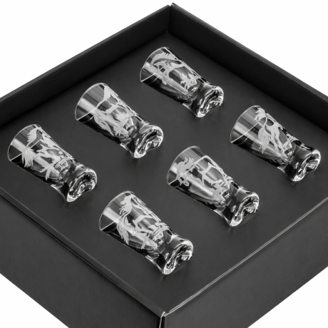 Przejdź do produktu Kieliszki do wódki KONIE (G0090) 25ml 6szt. w pudełku Szklanka.pl