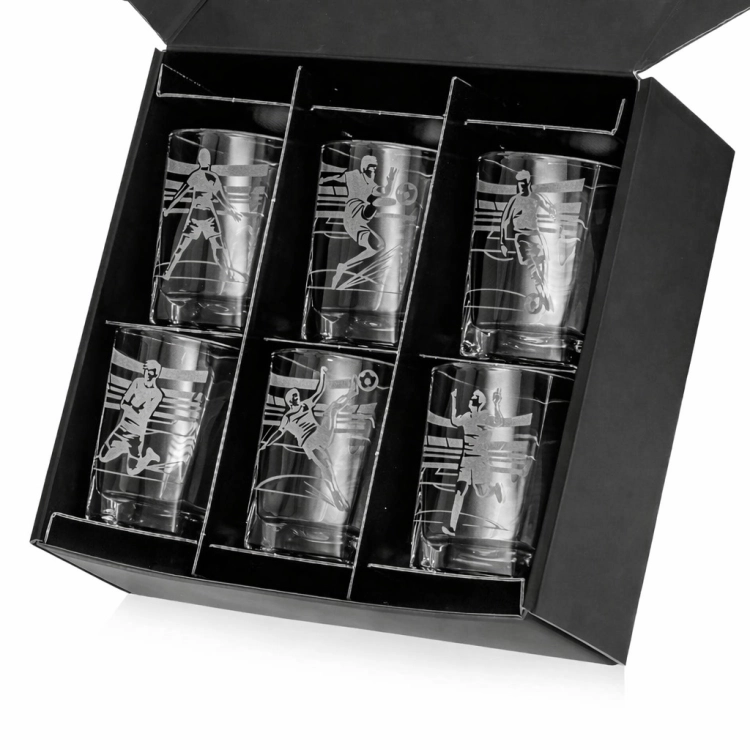 Szklanki do whisky "PIŁKA" (70058) 300 ml | 6 szt. w pudełku Szklanka.pl