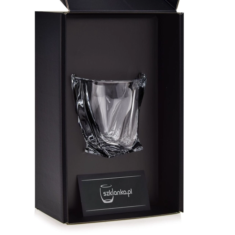 Szklanka do whisky BOHEMIA Quadro | 340ml | 1szt. w pudełku Szklanka.pl