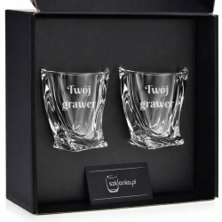 Szklanka do whisky Bohemia Quadro | 340ml | 2szt. w pudełku