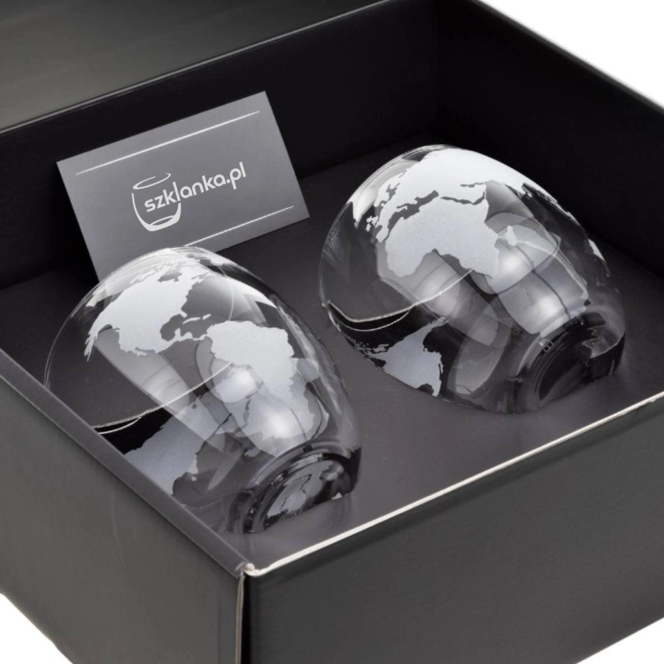Szklanki do whisky GLOBUS | 300ml | 2szt. | Globe glasses w pudełku Szklanka.pl