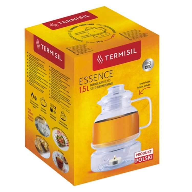 Dzbanek żaroodporny z podgrzewaczem Termisil 1,5L