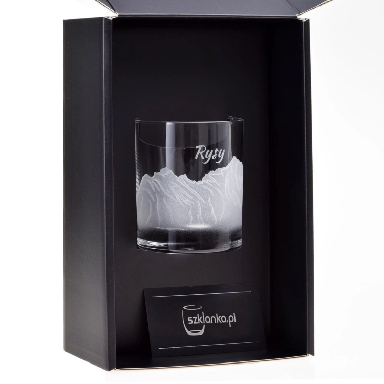 Szklanka do whisky "POLSKIE GÓRY" 300 ml | 1 szt. | Glasses of mountains w pudełku Szklanka.pl