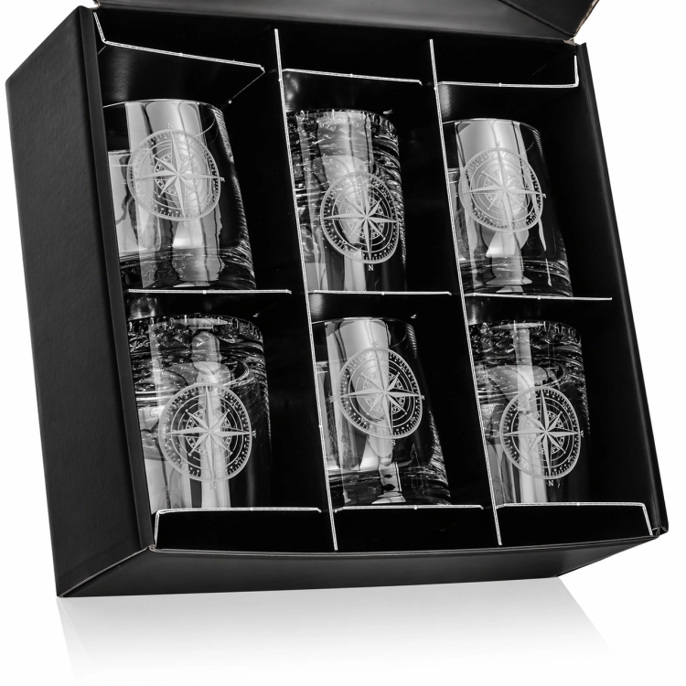 Szklanki do whisky Szkło-Krosno"Róża Wiatrów" 300 ml | 6 szt. w pudełku