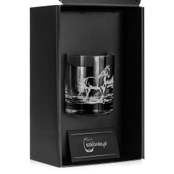 Szklanka do whisky "KONIE" 300 ml | 1 szt. | Horse glass w pudełku Szklanka.pl