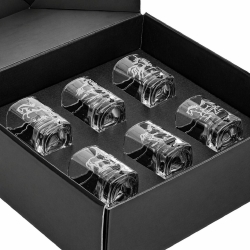 Kieliszki do wódki KONIE (kwadratowe) 55 ml 6 szt. w pudełku szklanka.pl