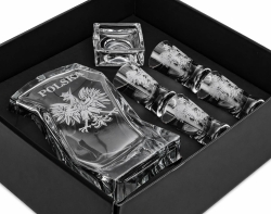 Zestaw do wódki 4+1 - ORZEŁ - Godło Polska (Łamana + 4x 25ml)