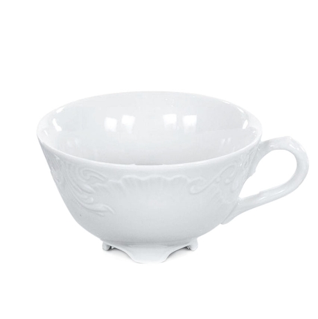 Przejdź do produktu Filiżanka + spodek ĆMIELÓW Rococo 220ml Maria Biała Porcelana