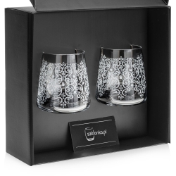 Szklanki do whisky Floral Luxe 380 ml | 2 szt. w pudełku Szklanka.pl