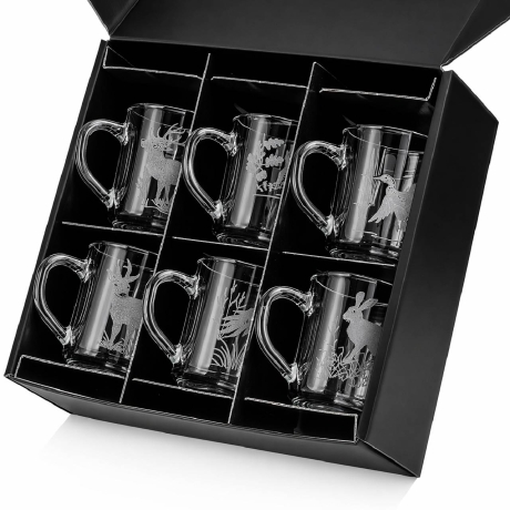 Przejdź do produktu Kubki z uchem do kawy herbaty soku "Myśliwskie" 250ml 6szt