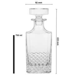 Zestaw do whisky 2+1 CRYSTAL karafka + 2 szklanki