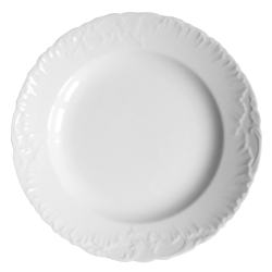 Półmisek okrągły ĆMIELÓW Rococo 29cm Biała Porcelana