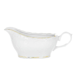 Sosjerka ĆMIELÓW Rococo 500ml Złota linia Biała Porcelana
