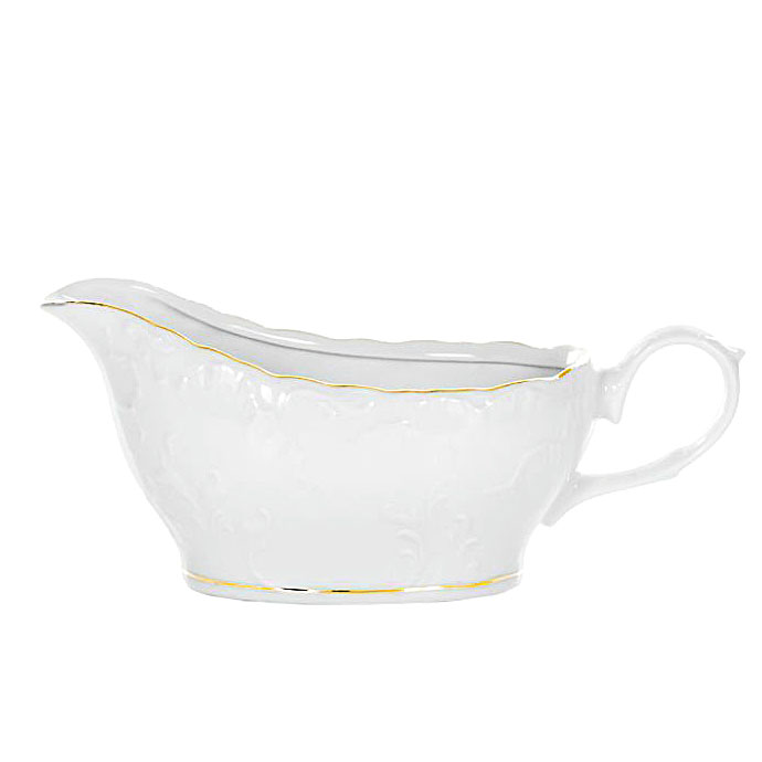 Sosjerka ĆMIELÓW Rococo 500ml Złota linia Biała Porcelana