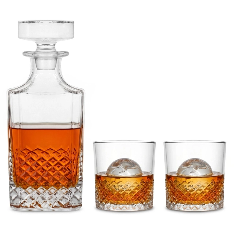 Zestaw do whisky 2+1 CRYSTAL karafka + 2 szklanki