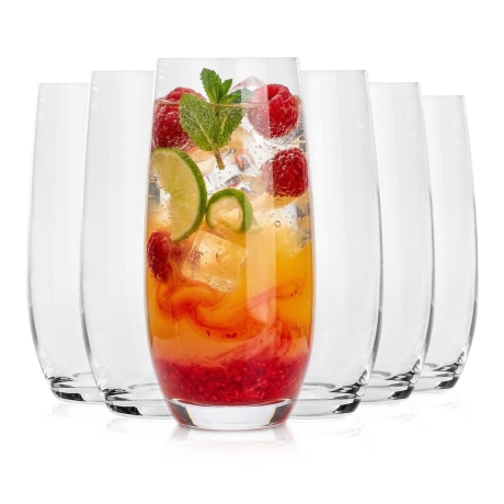 Przejdź do produktu Szklanki wysokie BOHEMIA Club long drink do wody soku napojów 350 ml | 6 szt.