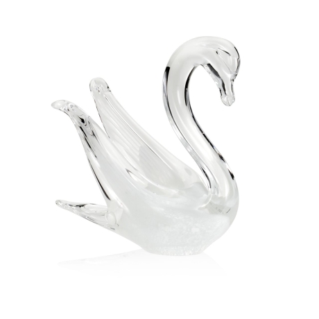 Przejdź do produktu Szklana rzeźba Łabędź ~15cm - Kolor Biały | HUTA SABINA