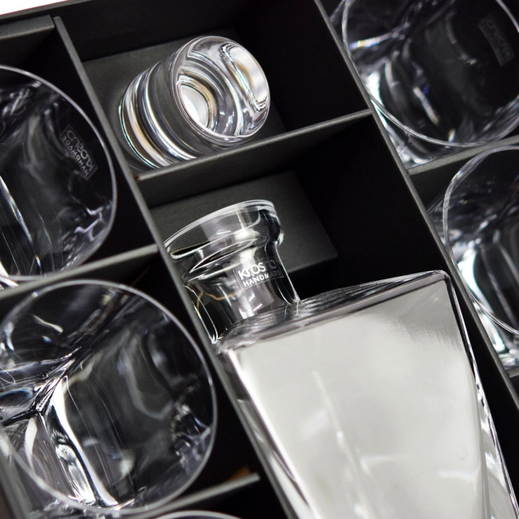 Ekskluzywny zestaw do whisky 6+1 KROSNO Handmade CARO