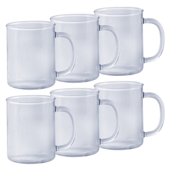 Zestaw szklanek żaroodpornych do herbaty kawy Termisil 400ml 6 szt.