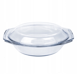 Szklane okrągłe naczynie żaroodporne do zapiekania Termisil 2,9L