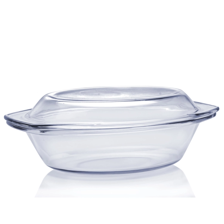 Szklane okrągłe naczynie żaroodporne do zapiekania Termisil 2,9L