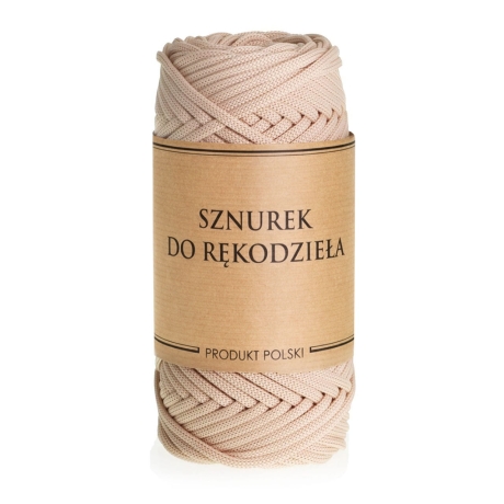 Przejdź do produktu Sznurek POLIESTROWY Płaski do rękodzieła makramy CAPPUCCINO 3mm 50m