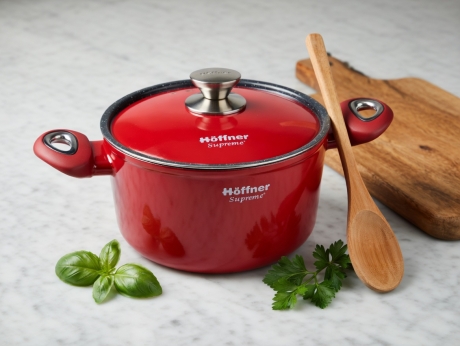Przejdź do produktu Zestaw garnków Hoffner 15 el HF-1663 Czerwony